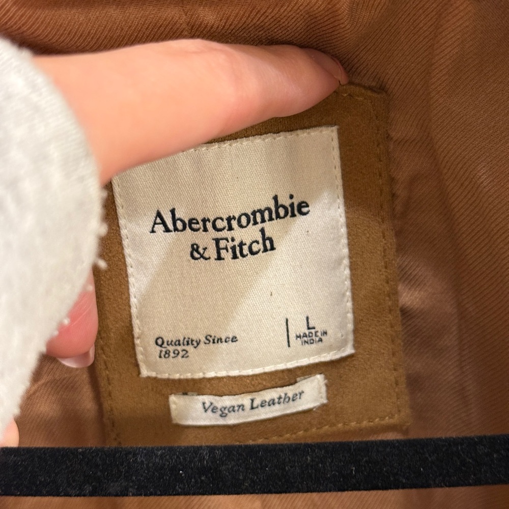 Abercrombie & Fitch Camel Leather Jacket - Picture 3 of 5
